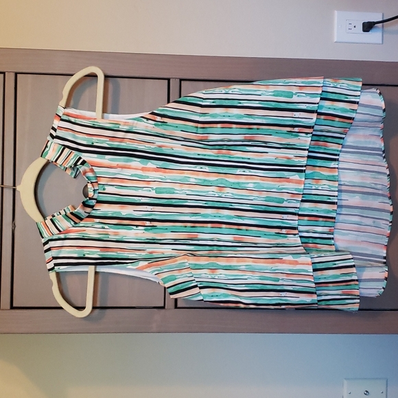 Anthropologie Lindsey Tiered Top in Blue Motif by Hutch Size Small - Picture 4 of 9